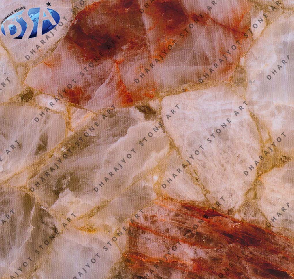 Gemstone Marble Pattern Quartz Slab