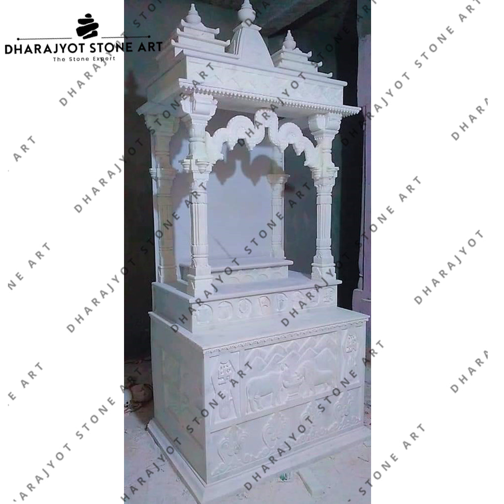 Custom Designs Indian White Marble Home Temple