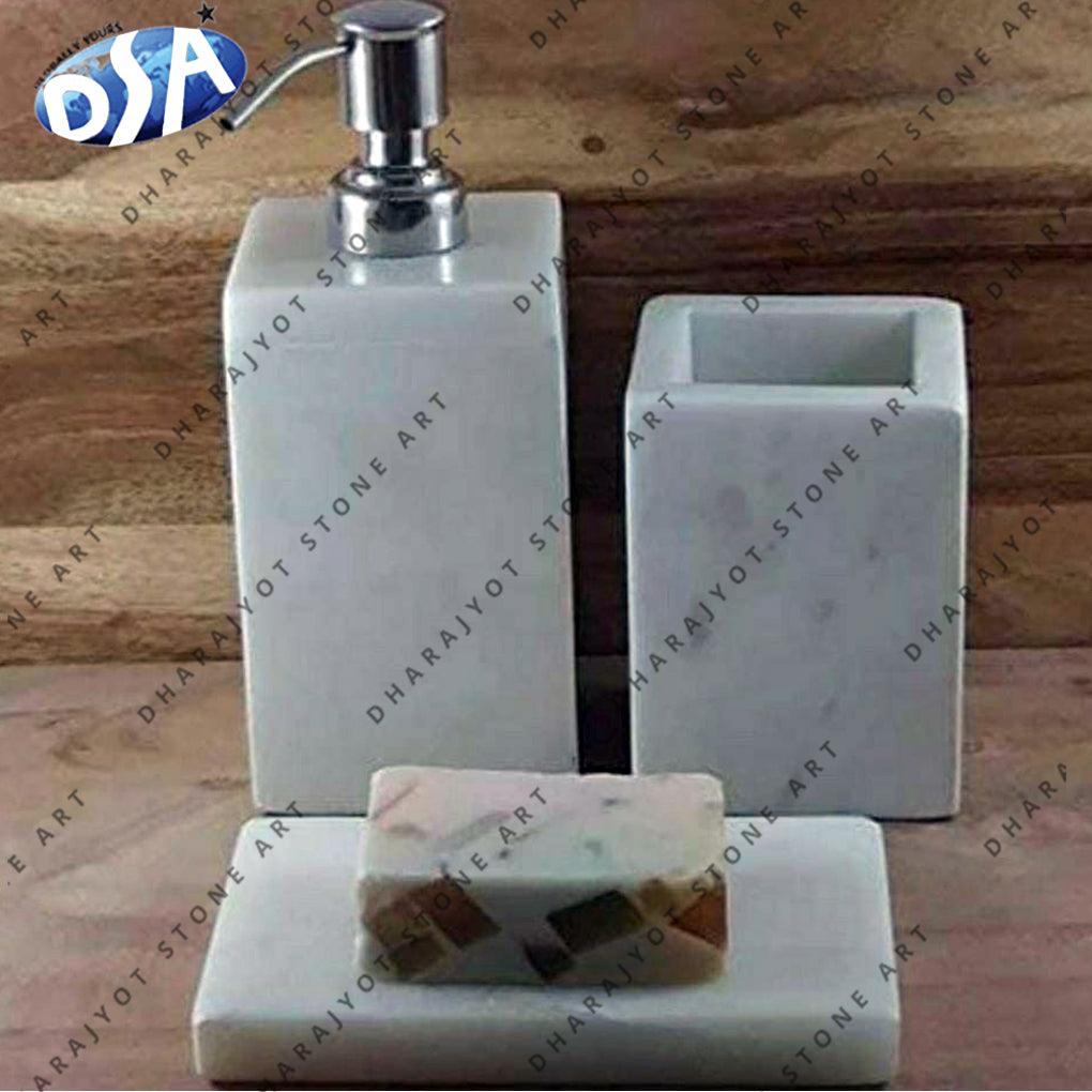 Natural Stone Alabaster Bath Set Attractive Natural Designed Bathroom Sets