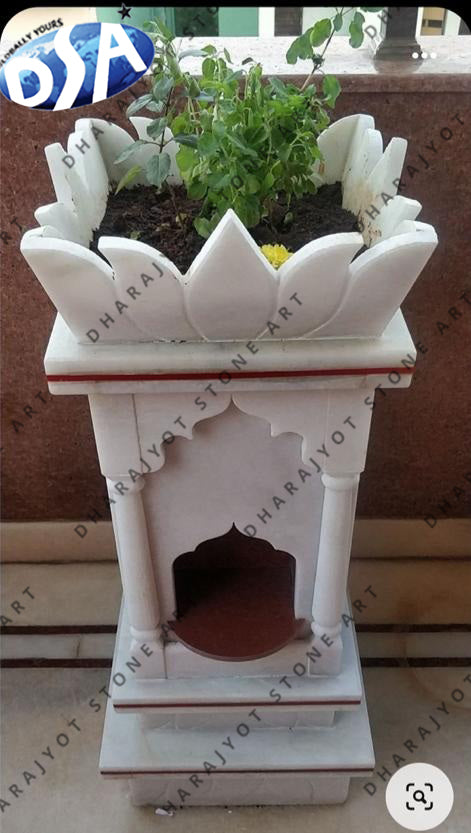 Sandstone Decorative Carved Pot Painting Tulsikyara