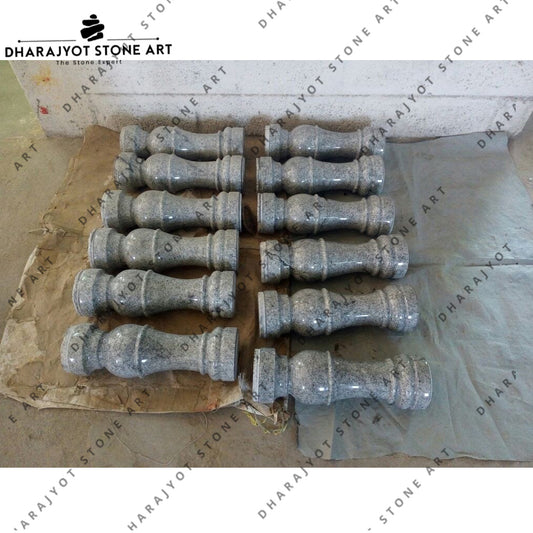 Smooth Polished Grey Stone Baluster