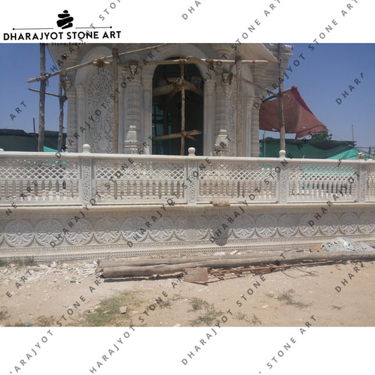 Modern White Marble Balustrade