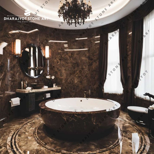 European Style Marble Freestanding Bathtub