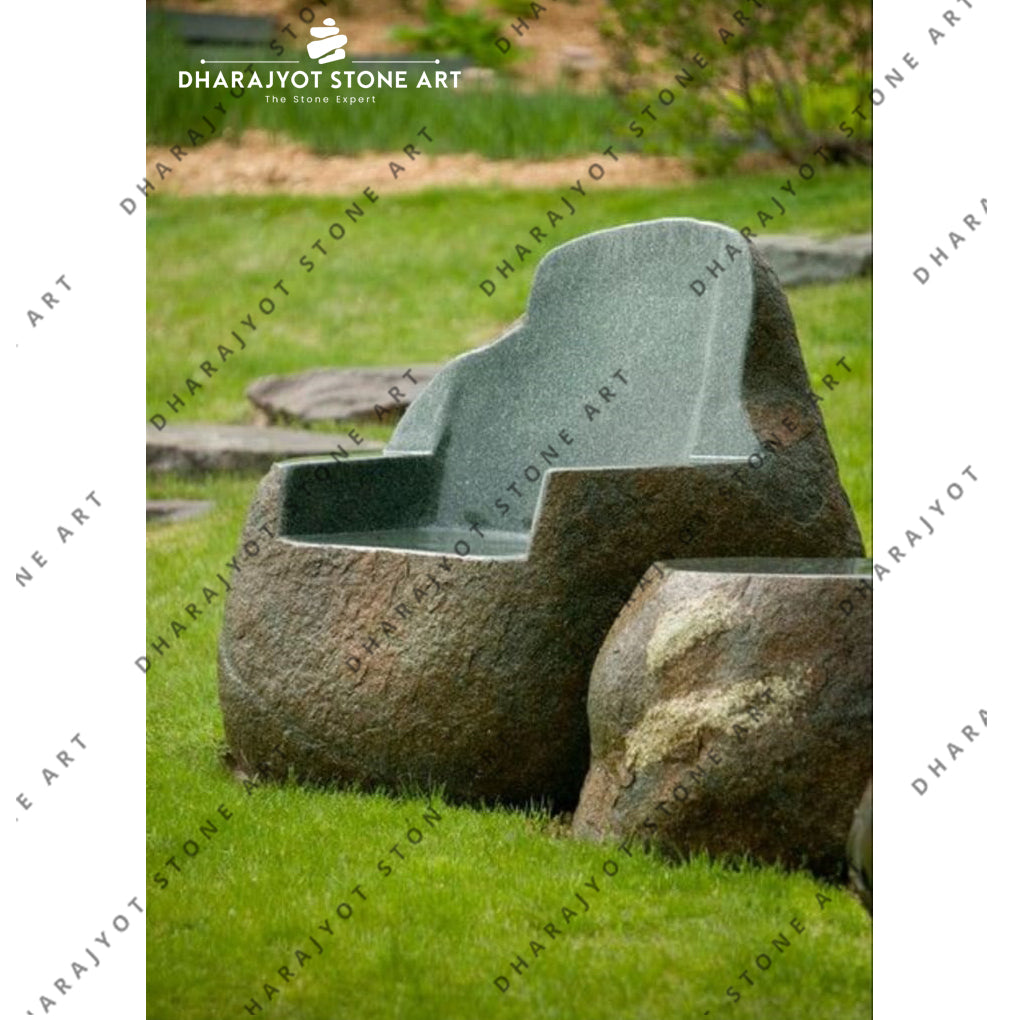 Handmade Natural Stone Carving Tables and Chairs