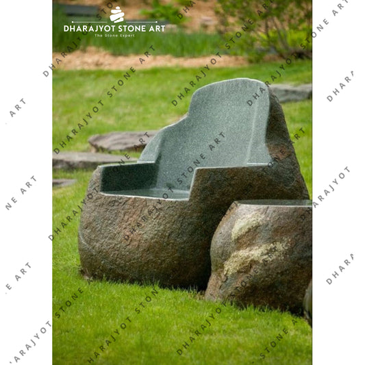 Handmade Natural Stone Carving Tables and Chairs