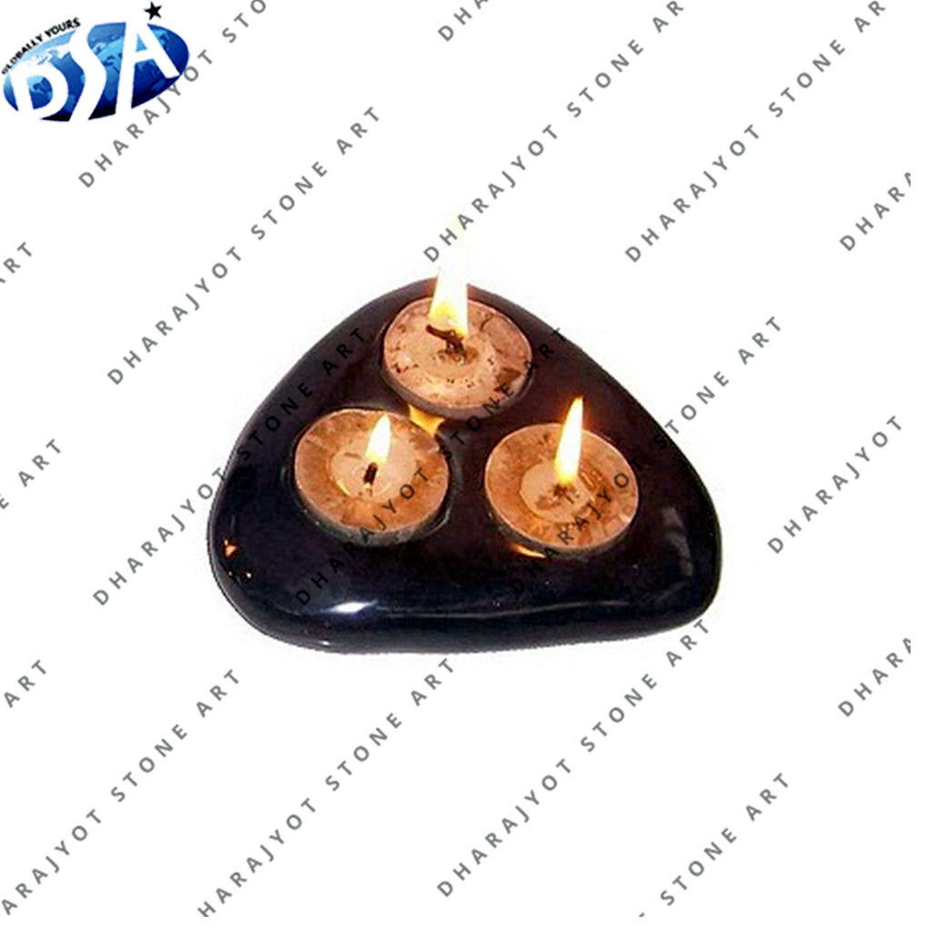 Stone Decorative T Light Candle Holder