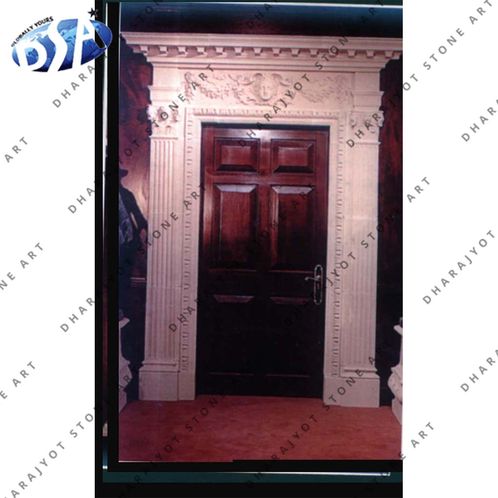 Custom European Style Marble Stone Entrance Gate