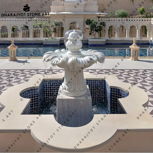 Outdoor Garden Large Antique Stone Marble Flower Fountain