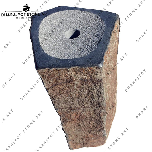 Natural Real Basalt Stone Column Garden Fountain