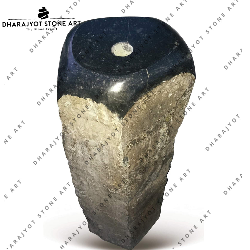 Garden Outdoor Natural Black Basalt Stone Water Fountain