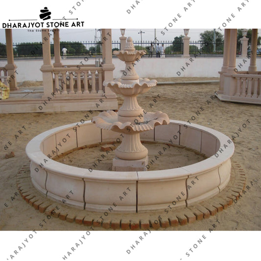 Natural Stone Hand Carving Outdoor Garden Italian Marble Fountain