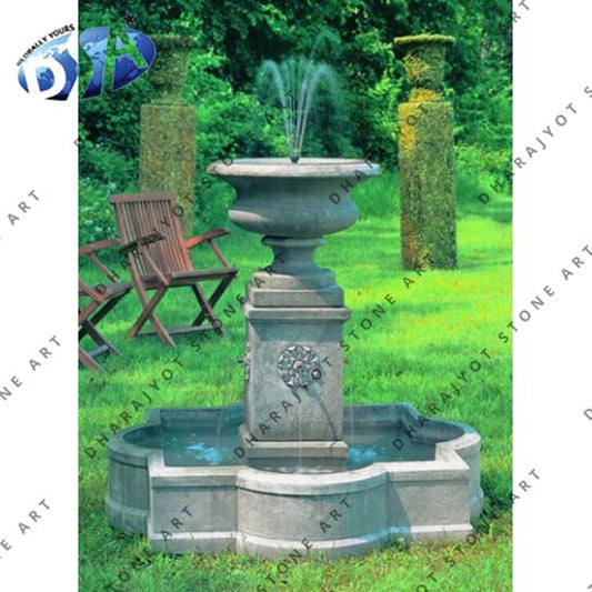 Grey Granite Outdoor Fountain