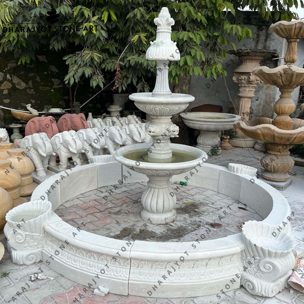 Customized Large European Style Marble Water Fountain