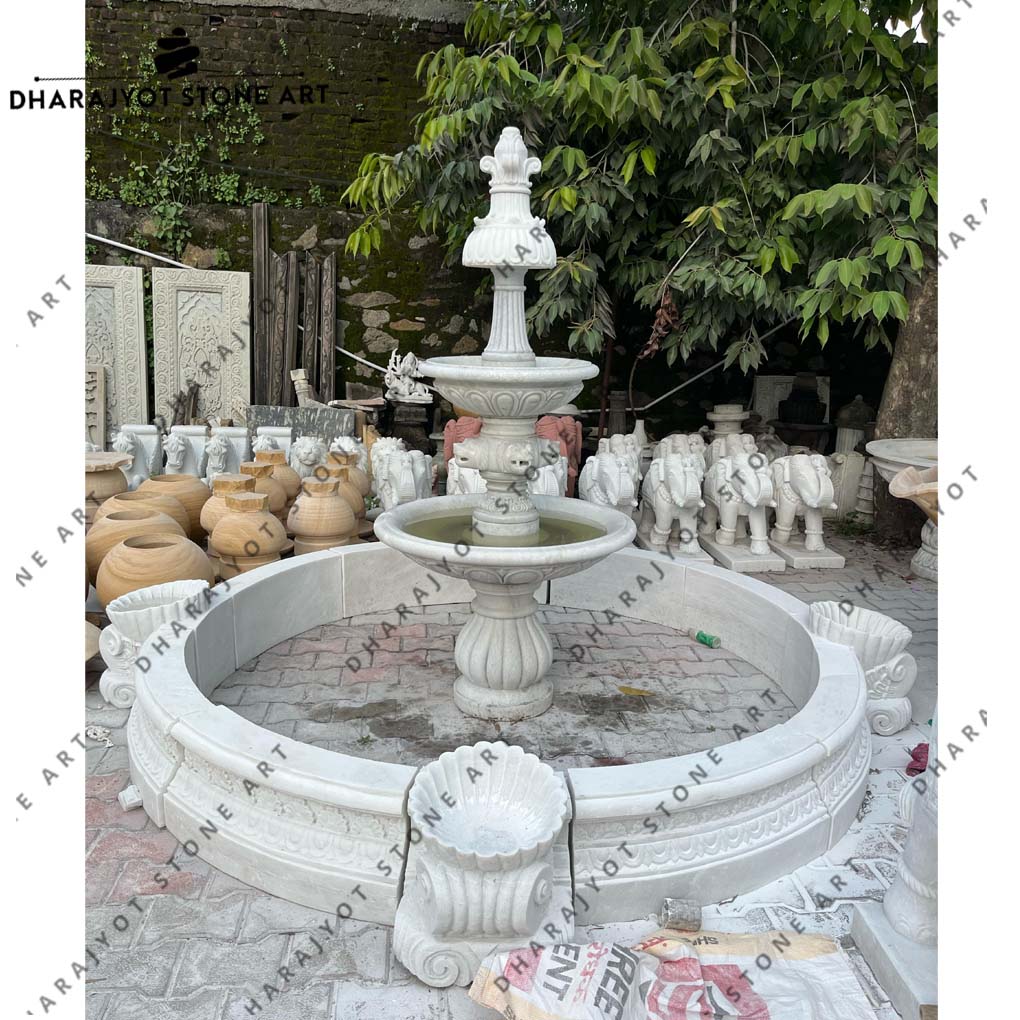 Customized Large European Style Marble Water Fountain