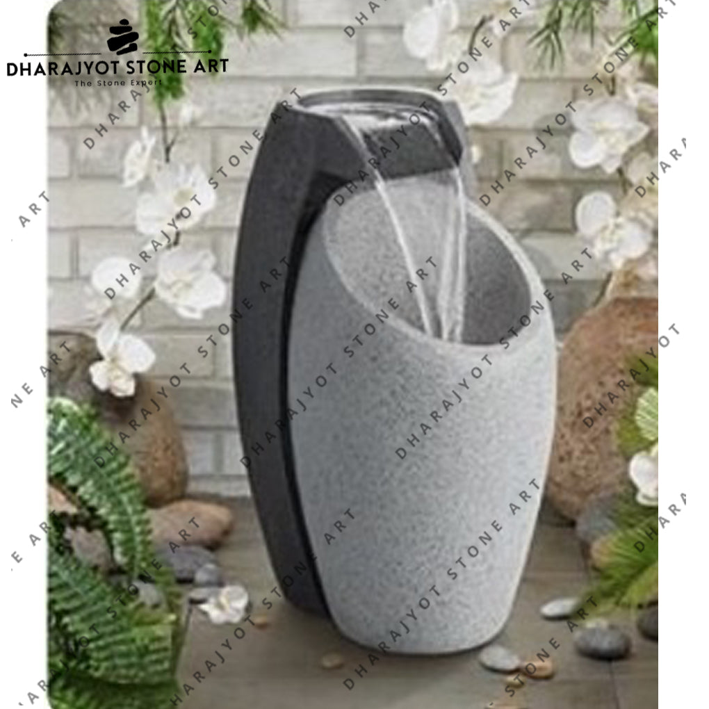 Outdoor Modern Grey Waterfall Garden Water Fountain