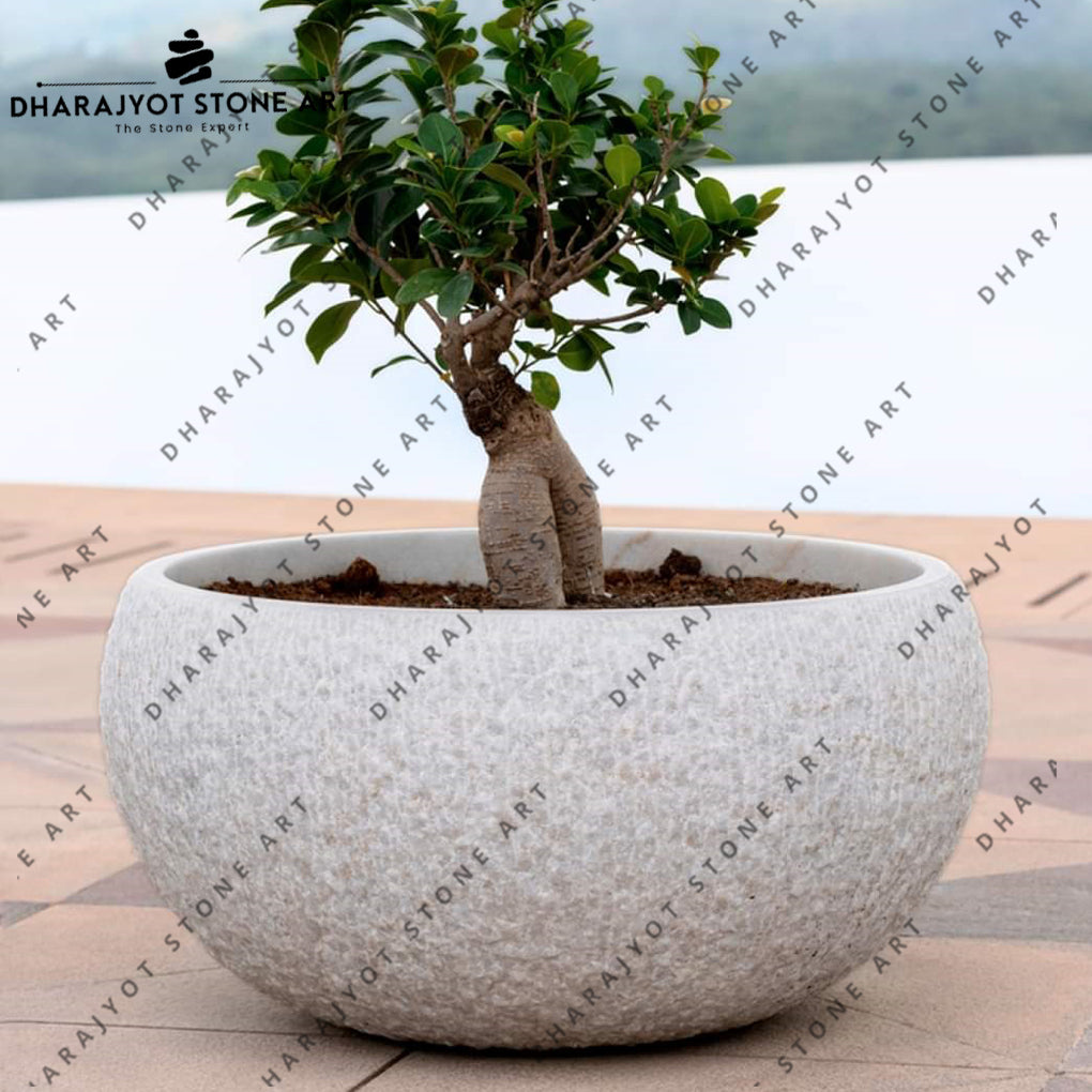 Natural Stone Handicraft Flower Planter