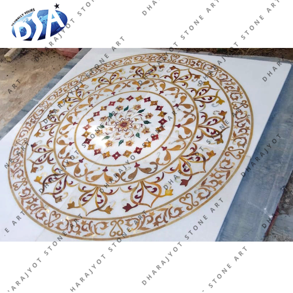 Beautiful Marble Inlay Design Flooring