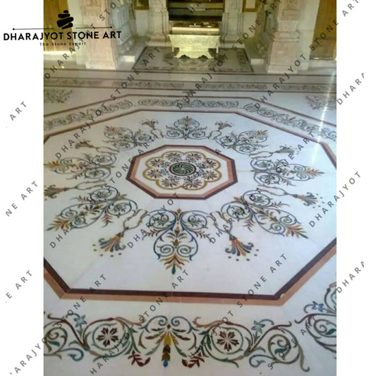 Natural Marble Water-Jet Classical Style Marble Inlay Flooring