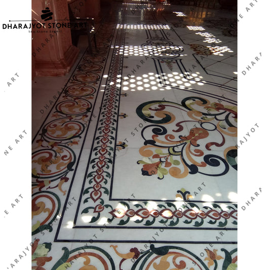 Nature Marble Waterjet Pattern Flooring