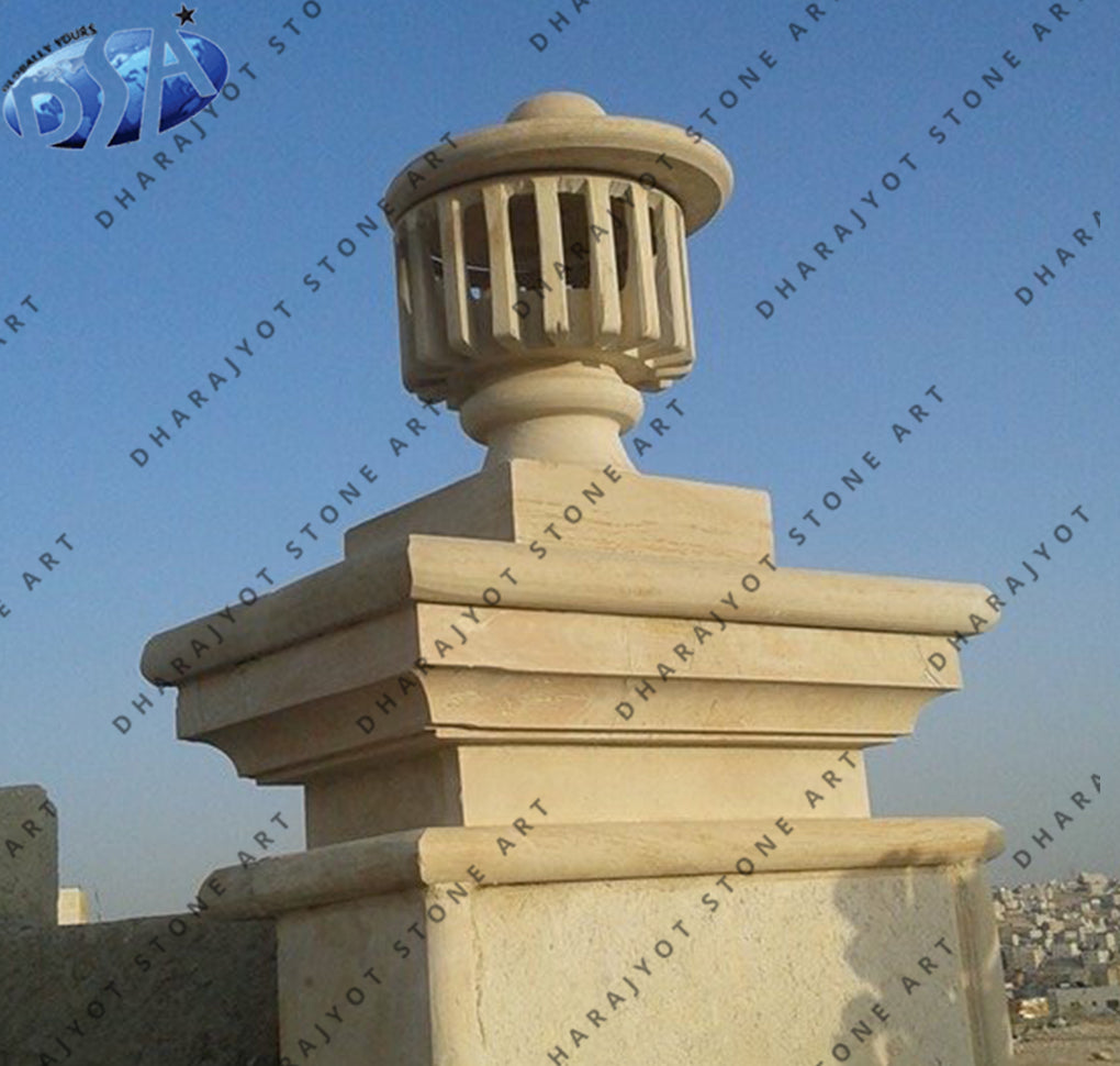 Natural Stone Carvings Garden Lamp