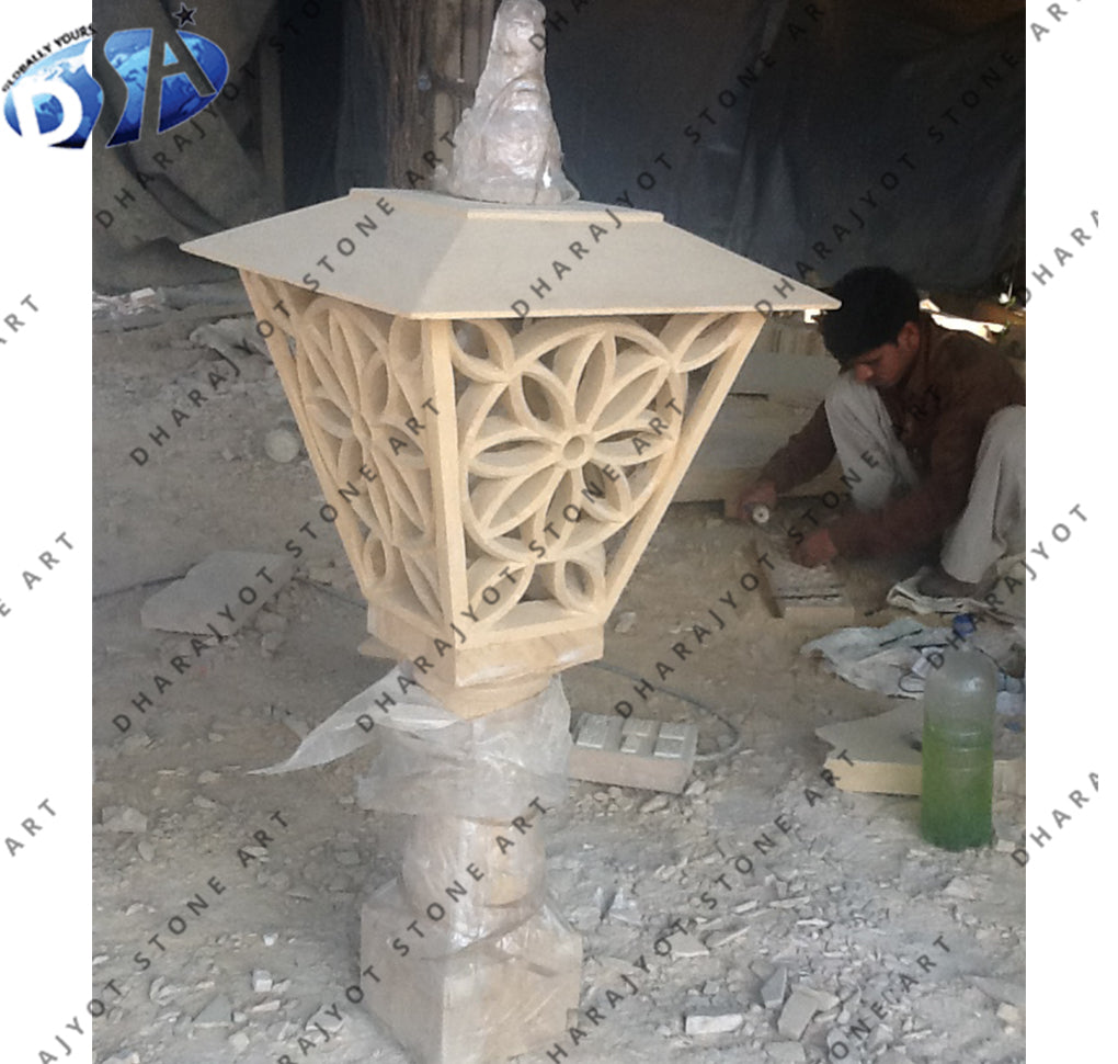 Yellow Sandstone Antique Lamp