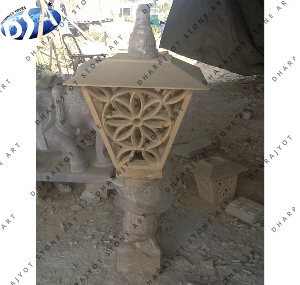 Yellow Sandstone Antique Lamp