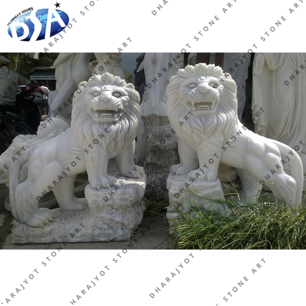 Marble Carving Europe Lion Statue