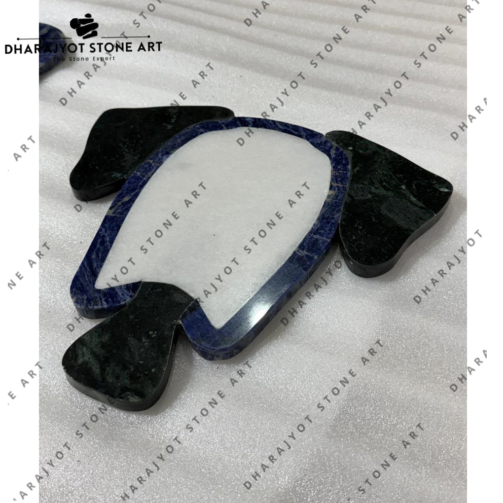 Handcrafted Blue Sodalite Turtle Wall Art