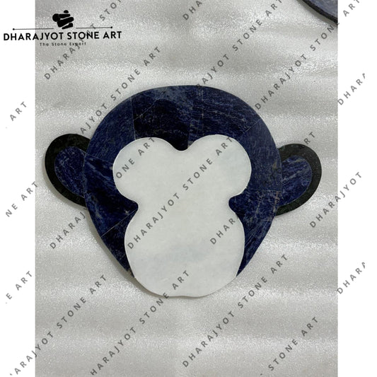 Decorative Blue Monkey Stone Art