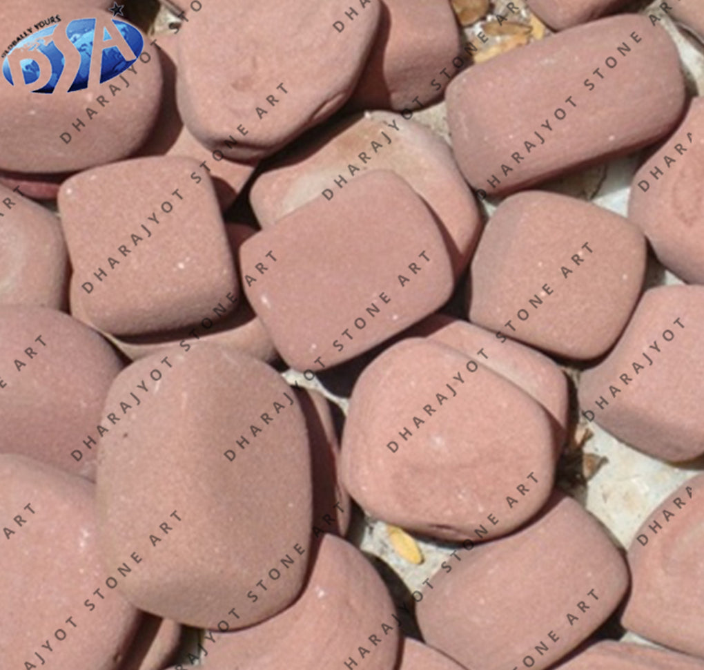 Natural Red Sandstone Pebbles – Dharajyot Stone Art