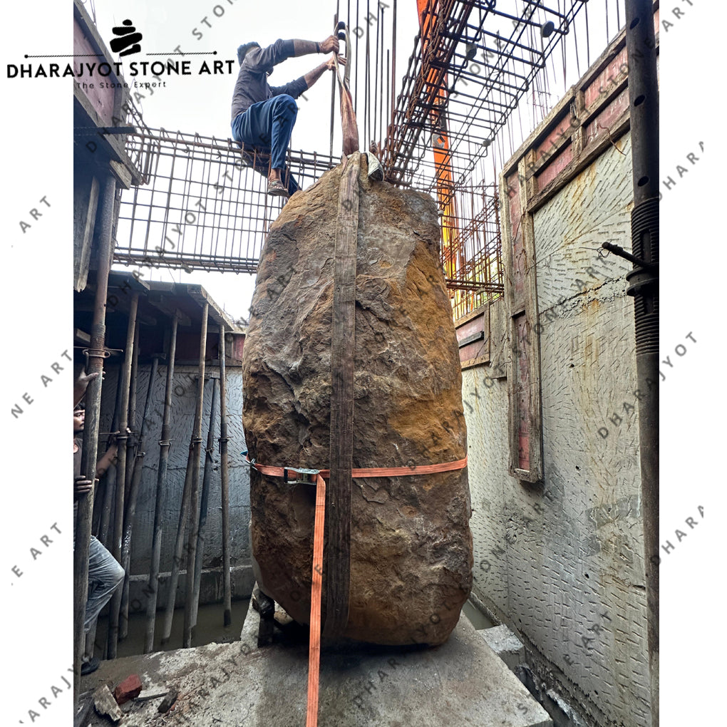 Bold Oversized Natural Stone Pillar