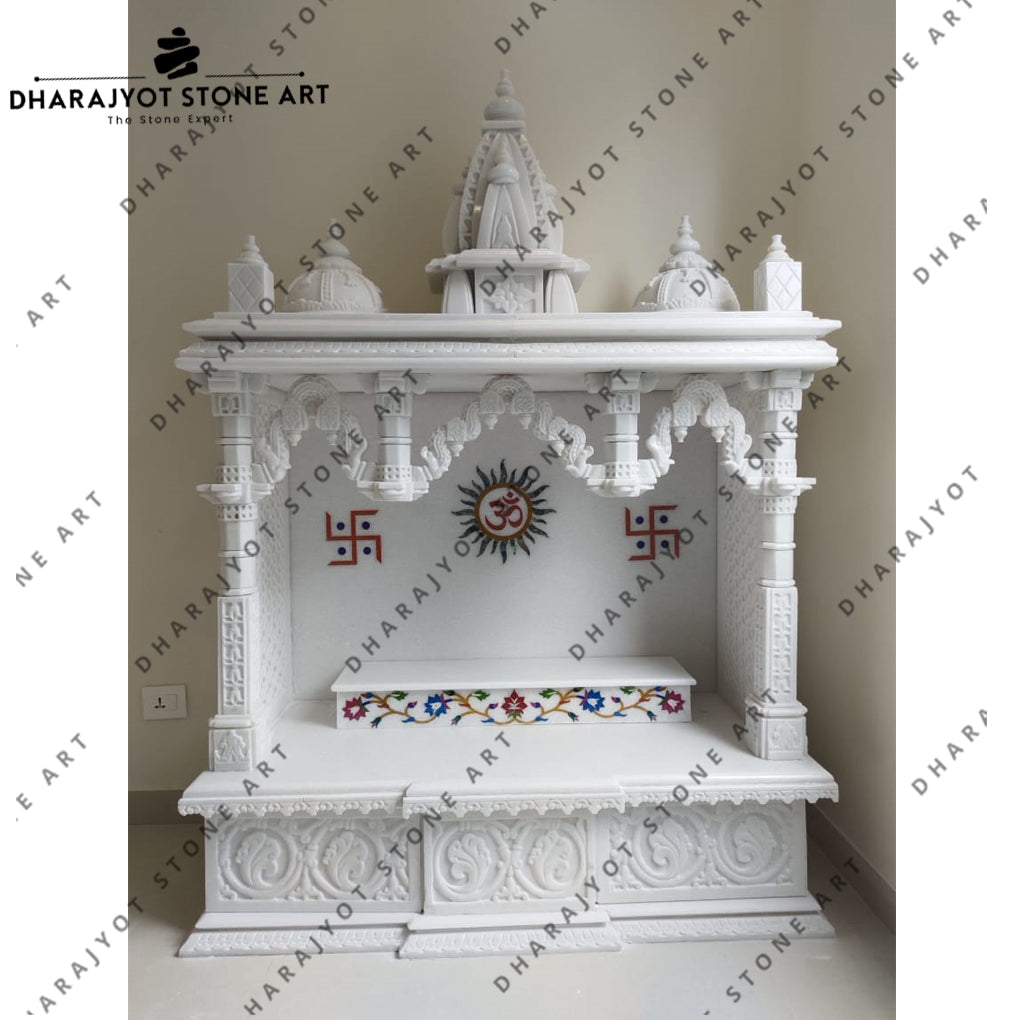 Handmade Antique White Marble Home Decorative Temple