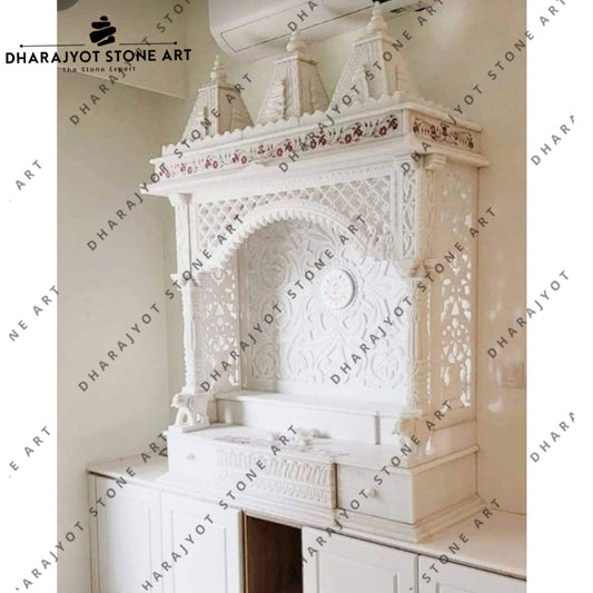 Exclusive Antique Pure White Indoor Marble Temple