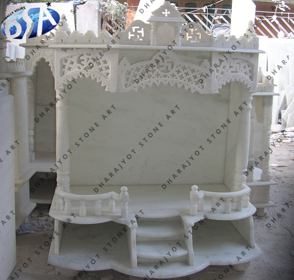 Pure White Marble Hand Carving Temple