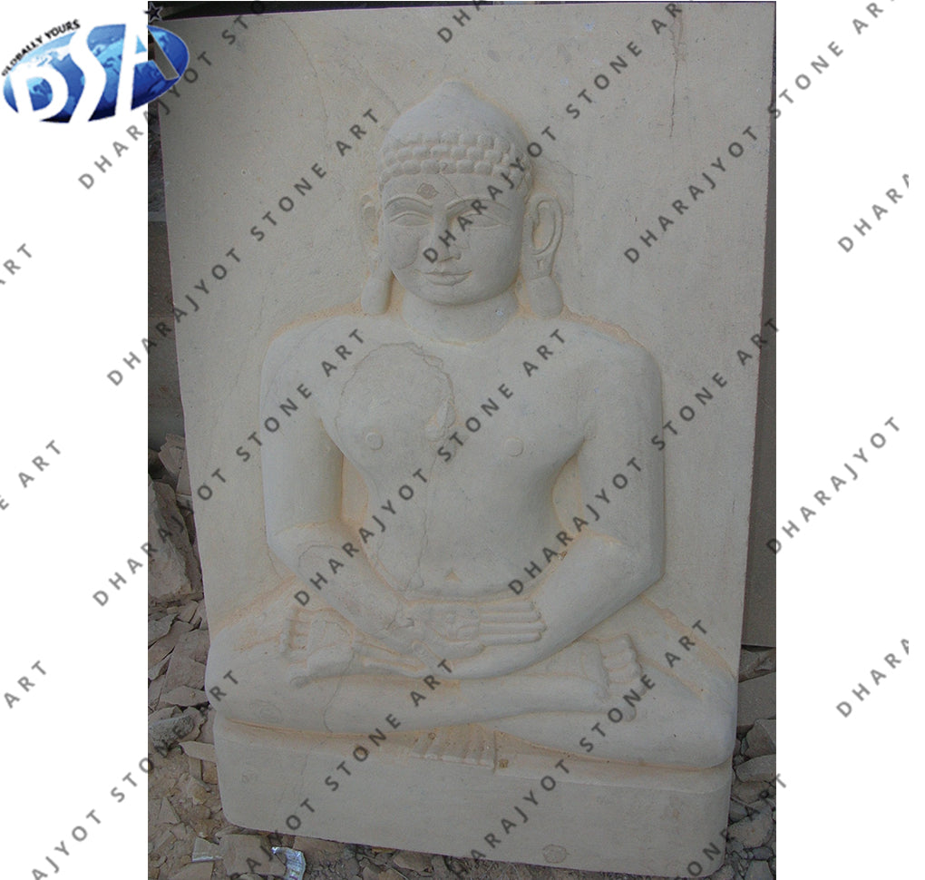 Pure Hand Carving Mini Buddha Stone Wall Hanging