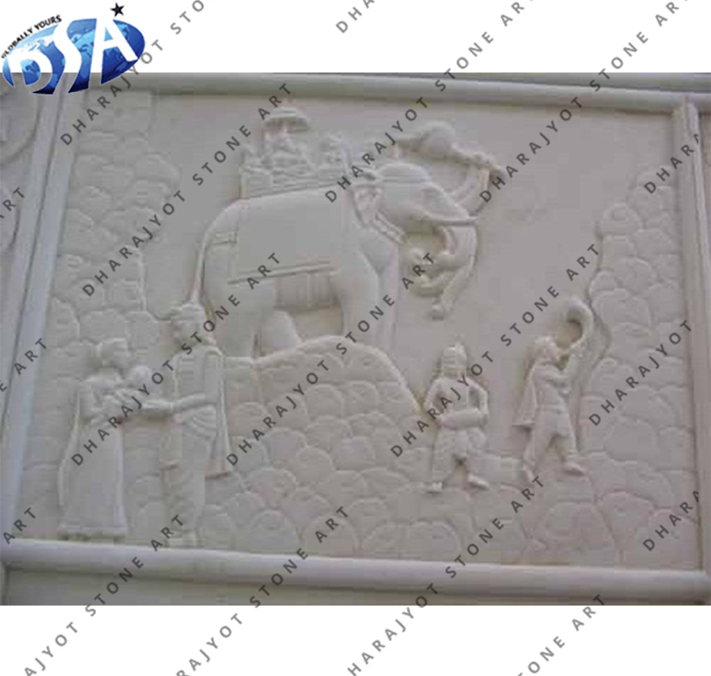 White Modern Decorative Stone Wall Hanging