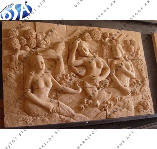 Carving Stone Marble Sculpture Relief For Wall Hanging