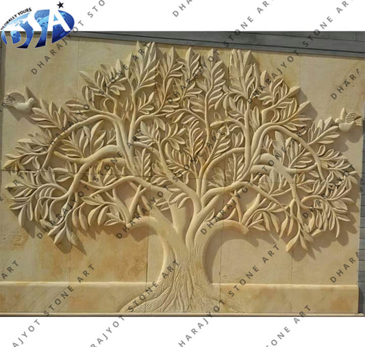 Customized Teak Sandstone Wall Hanging