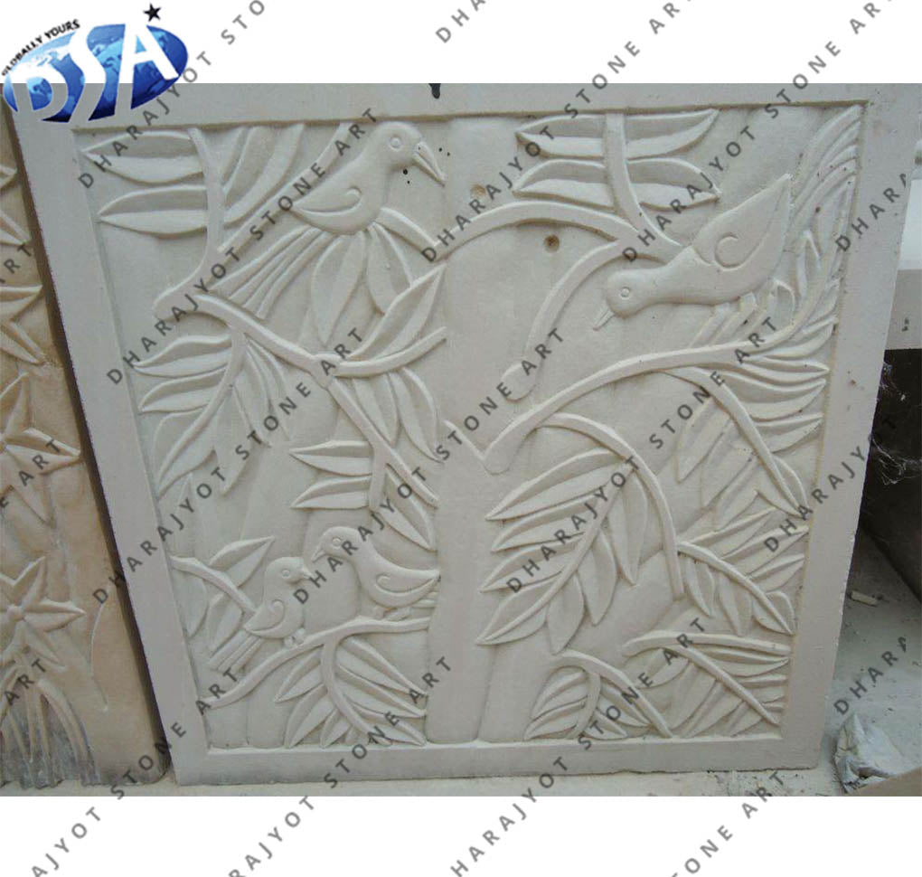 Marble White Sandstone Wall Hanging