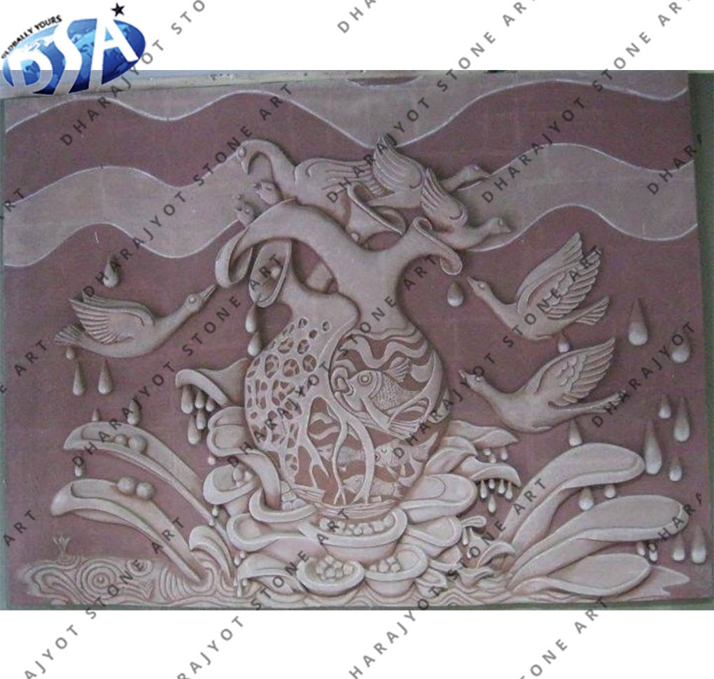 Art Decoration Sandstone Sculpture Wall Hanging