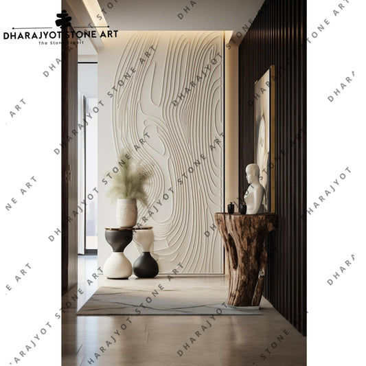 Home Decorative Custom Luxury White Stone Wall Panel