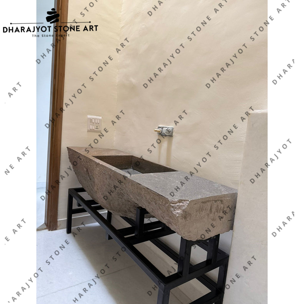 Luxury Bathroom Handcrafted Natural Stone Wash Basin