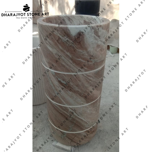 Decoration Red Marble Stone Basin