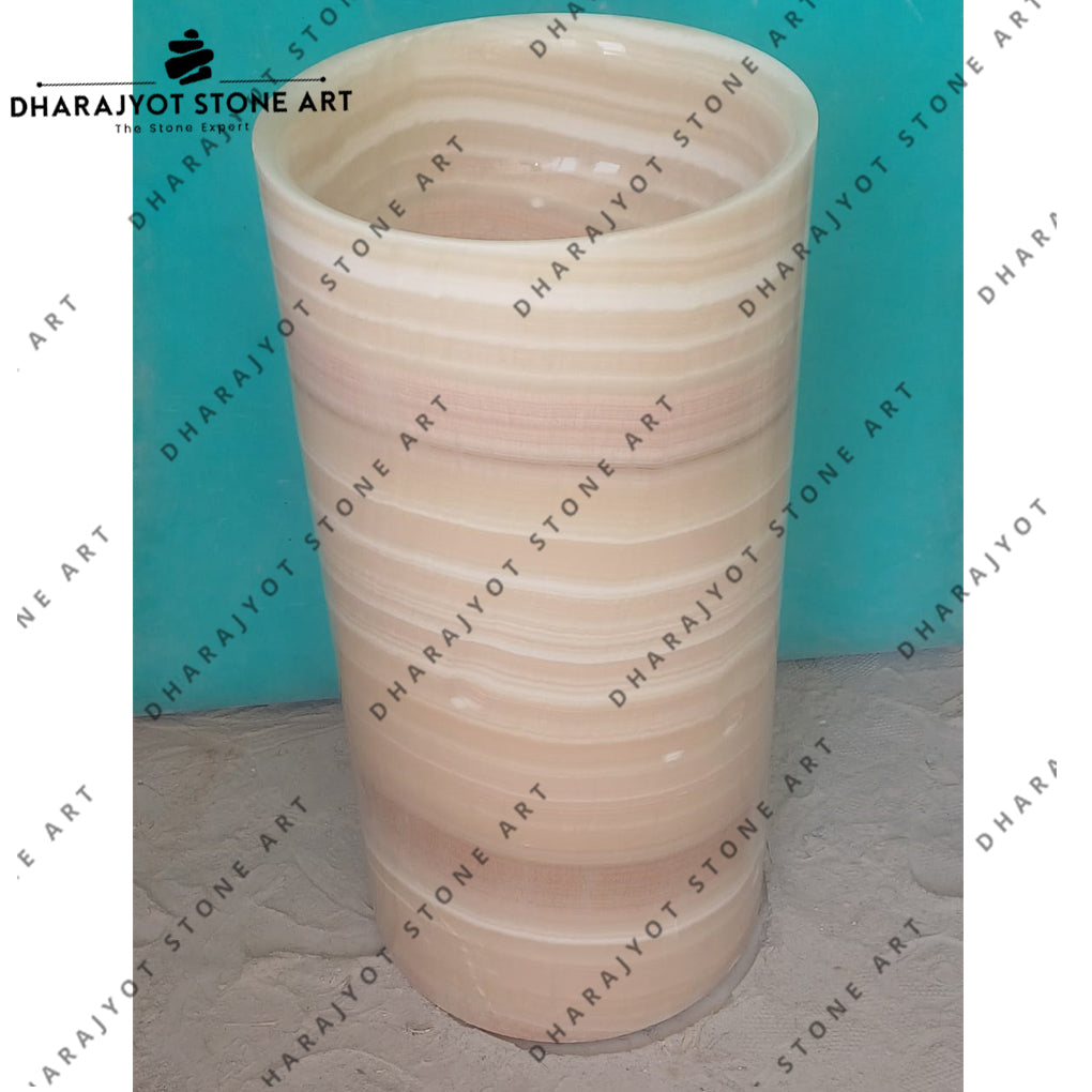 Natural Onyx Pedestal Wash Basin