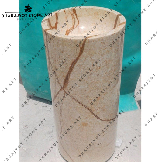 Free Standing Marble Pedestal Washbasin