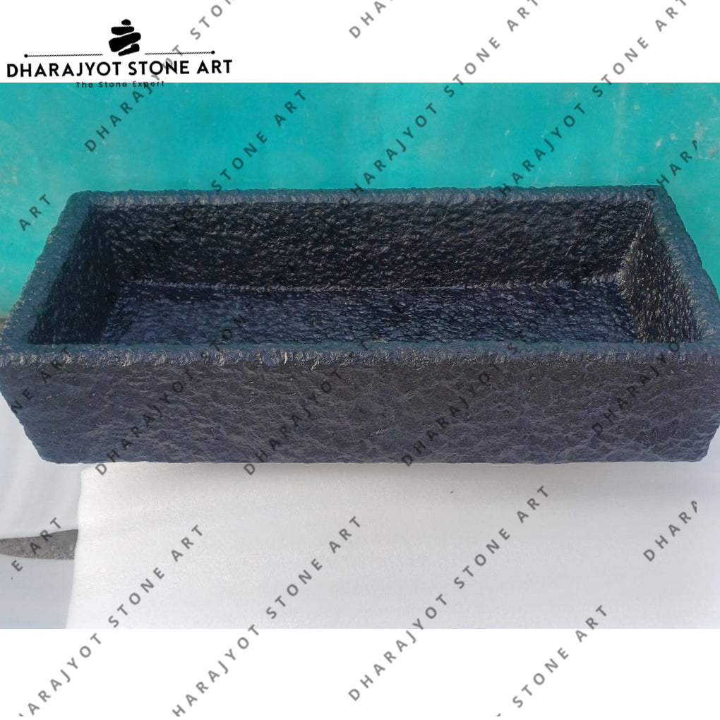 Natural Black Marble Stone Washbasin bathroom sink