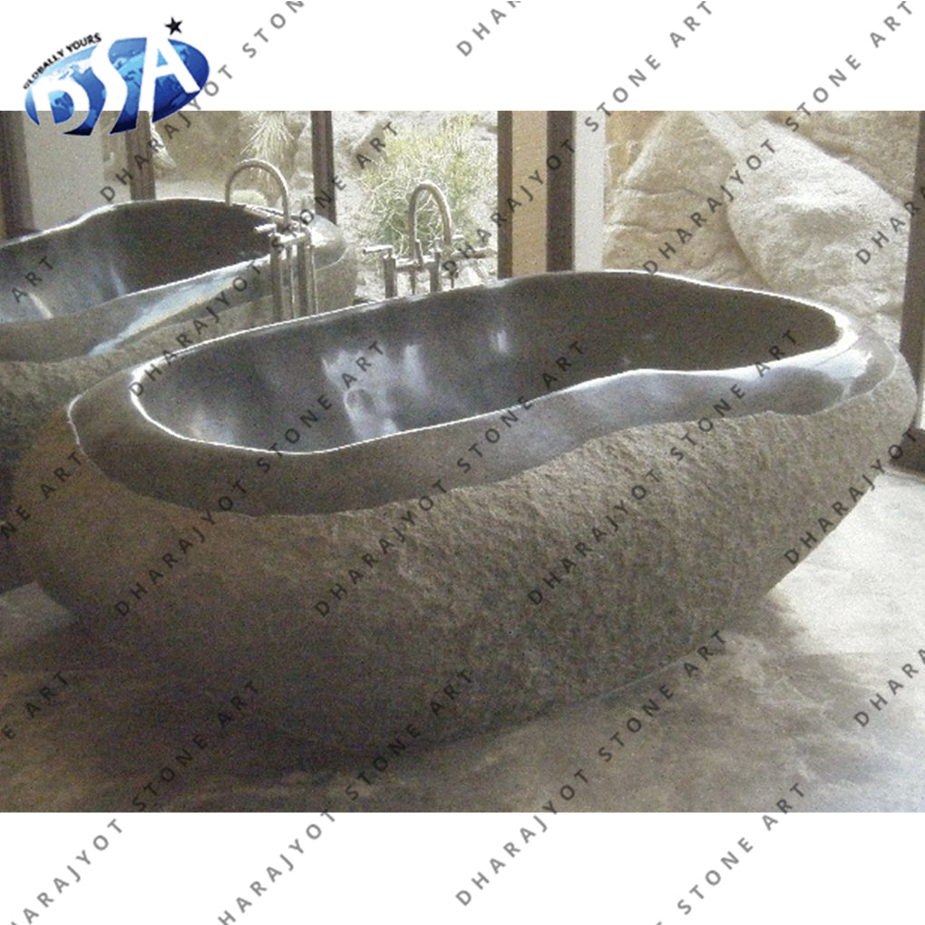 Nature Black Granite Stone Bathtub