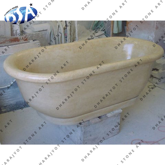 Home Decoration Large Freestanding Natural Marble Stone Bathtub