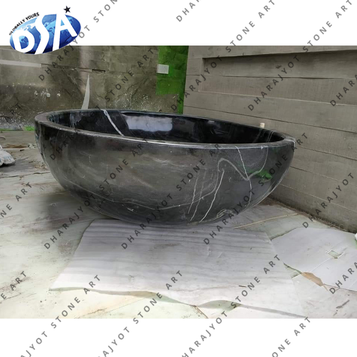 Black Marble Simple Home Bathtub